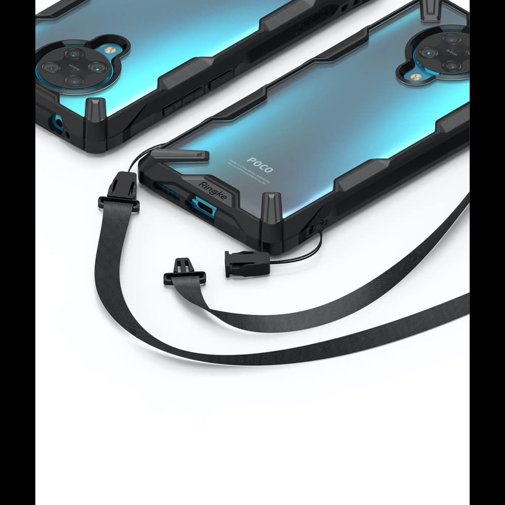 Etui Ringke Fusion-X Pocophone F2 Pro/Redmi K30 Pro Camo (Moro) Negru - 4