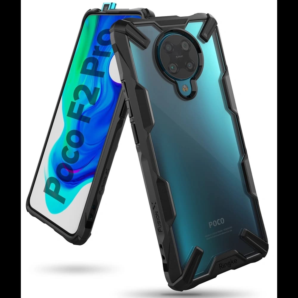 Etui Ringke Fusion-X Pocophone F2 Pro/Redmi K30 Pro Negru