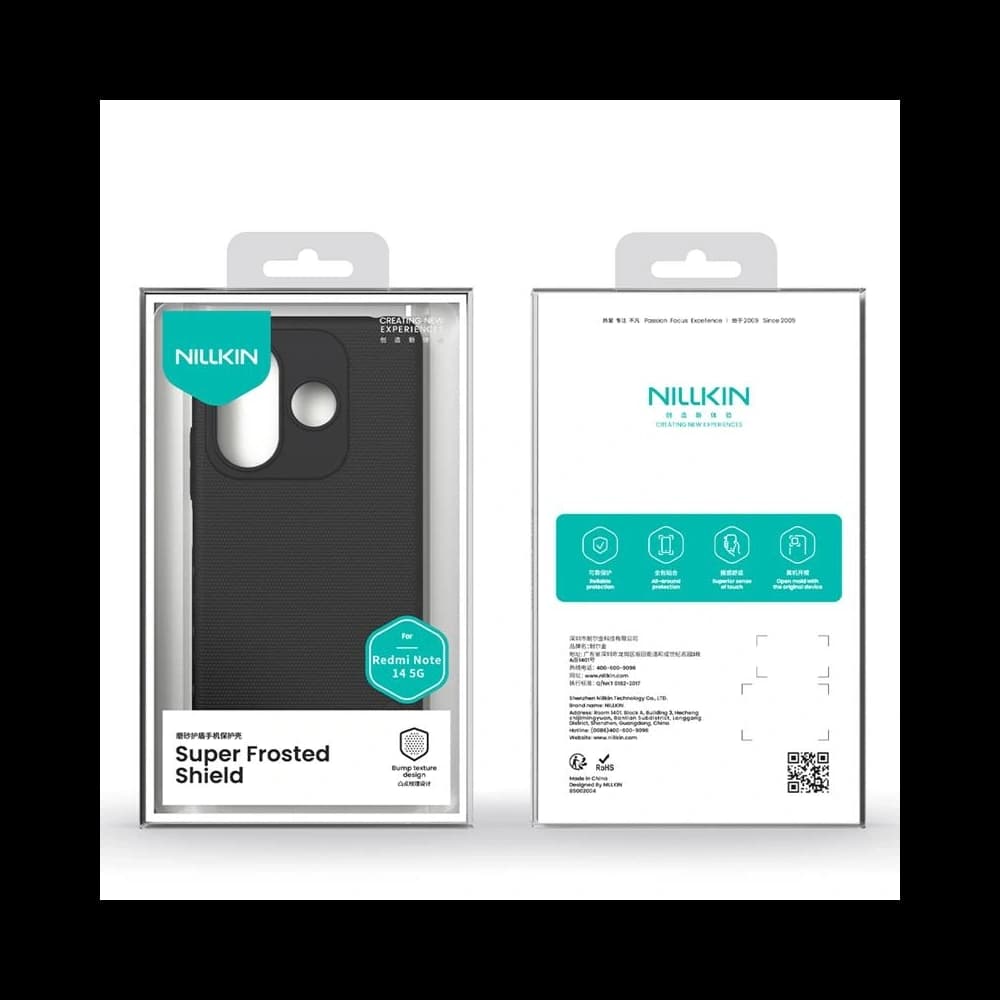 Nillkin Super Frosted Shield Xiaomi Redmi Note 14 5g, Peacock Blue / Niebieski - 7