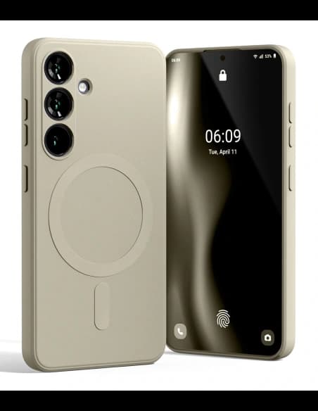 Mercury MagSafe Polosilikonový kryt pro Samsung Galaxy S25 kámen