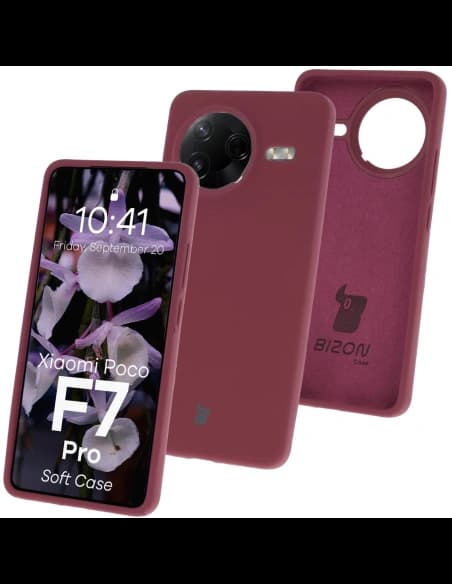 Husă Bizon Soft pentru Xiaomi POCO F7 Pro violet închis