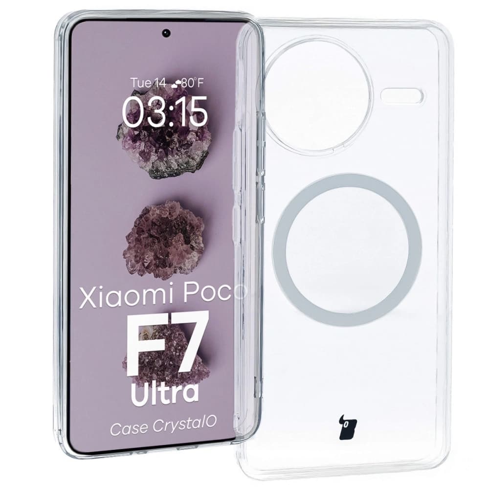 Bizon Case CrystalO Magnetic Xiaomi POCO F7 Ultra klar