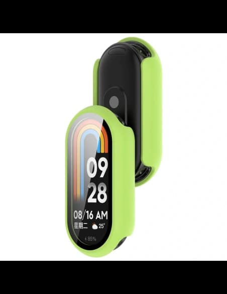 Bizon Case+Glass Uhr Xiaomi Smart Band 10 hellgrün