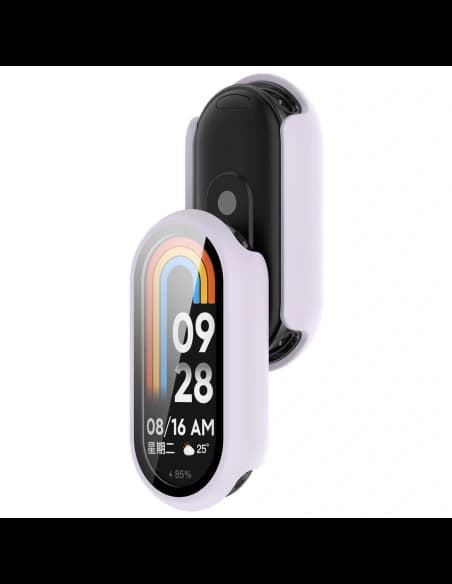 Bizon Case+Glass Uhr Xiaomi Smart Band 10 helllila