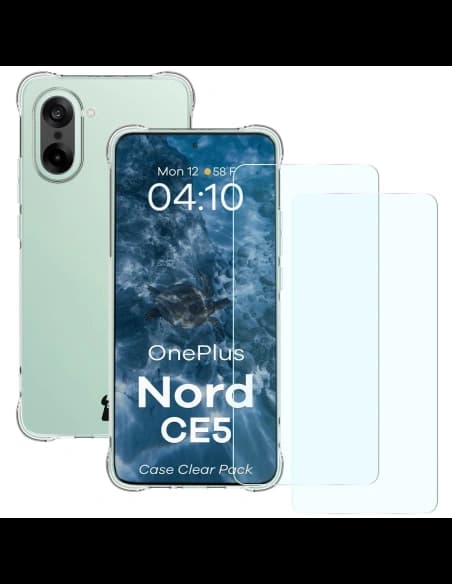 Bizon Case Clear Pack case + 2x tempered glass OnePlus Nord CE5 5G