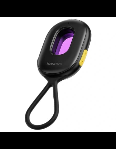 Detector de camere ascunse Baseus Heyo Series II cu alarmă și mini lanternă + cablu Baseus Simple USB-A / USB-C negru
