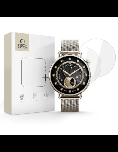 SzkŁo Hartowane Tech-protect Glass Fit+ 2-pack Xiaomi Watch S4 (41 Mm) Clear
