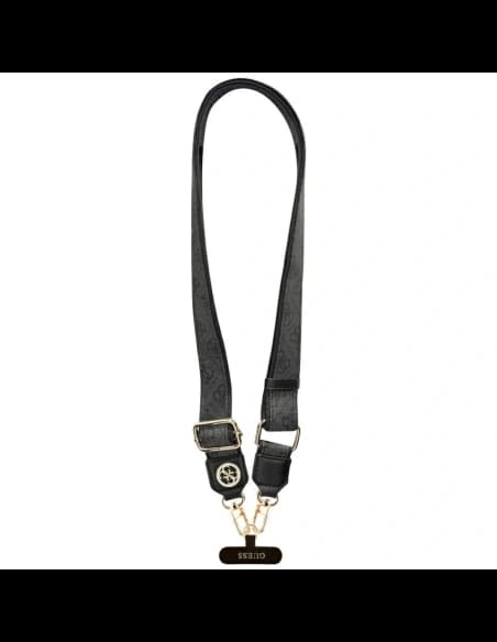 Uniwersalna smycz Guess Universal CBDY 4G Tether Patch Strass Metal Logo czarny