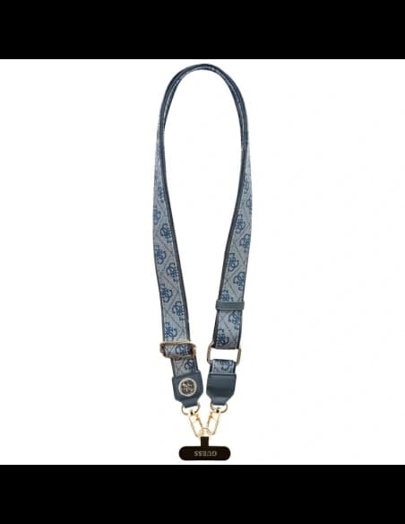 Uniwersalna smycz Guess Universal CBDY 4G Tether Patch Strass Metal Logo niebieski