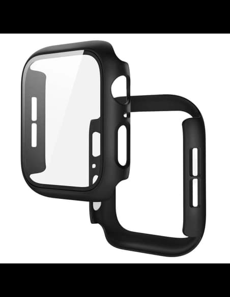 Carcasa Bizon+Sticlă pentru Apple Watch SE 3 / SE 2 / SE / 6 / 5 / 4 40mm negru mat
