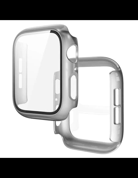 Bizon Case+Glass Ceas Apple Watch SE 3 / SE 2 / SE / 6 / 5 / 4 40mm argintiu mat