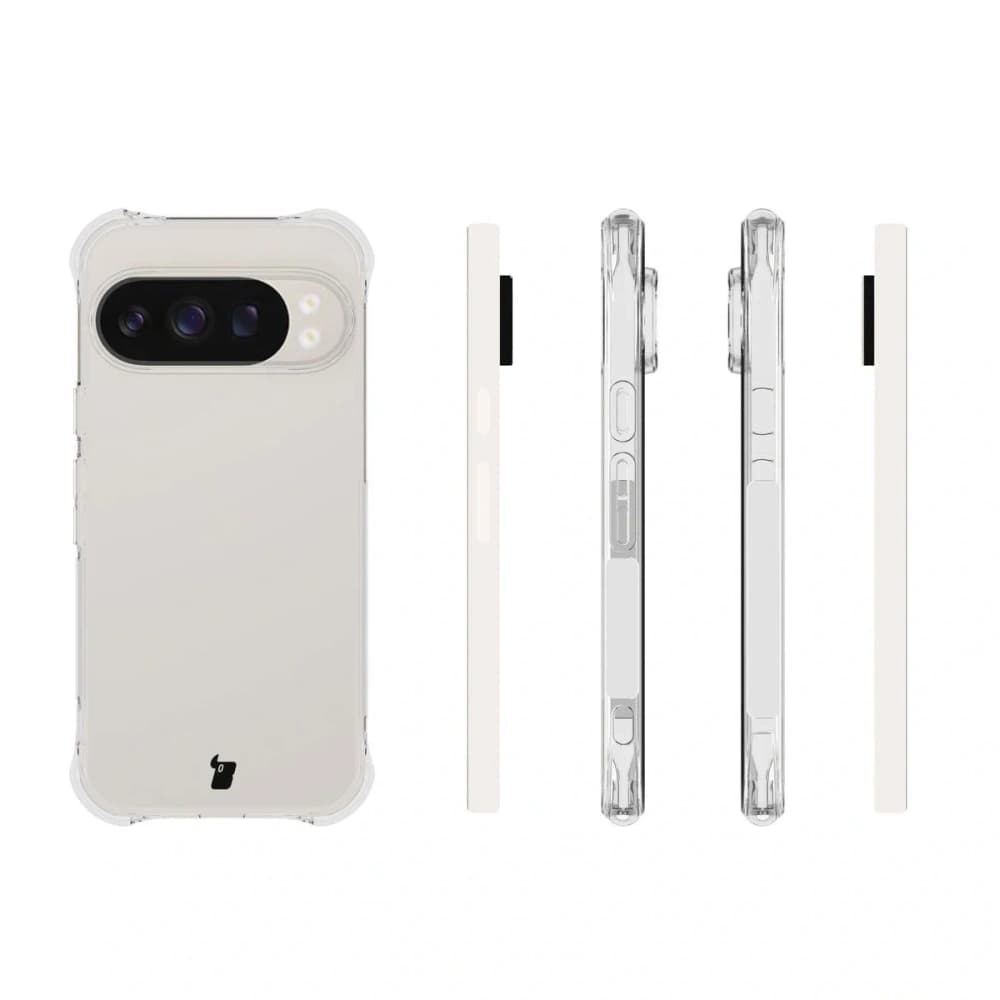 Bizon Case Clear Pack case + 2x tempered glass + lens glass Google Pixel 10 Pro - 4