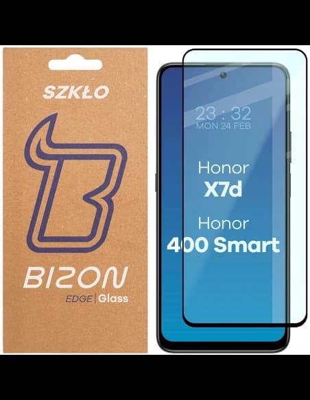 Bizon Glass Edge 2 Honor X7d / Honor 400 Smart black frame
