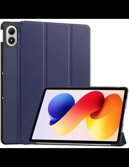 Etui z klapką Bizon Case Tab Croc do Xiaomi Redmi Pad 2 Pro granatowe