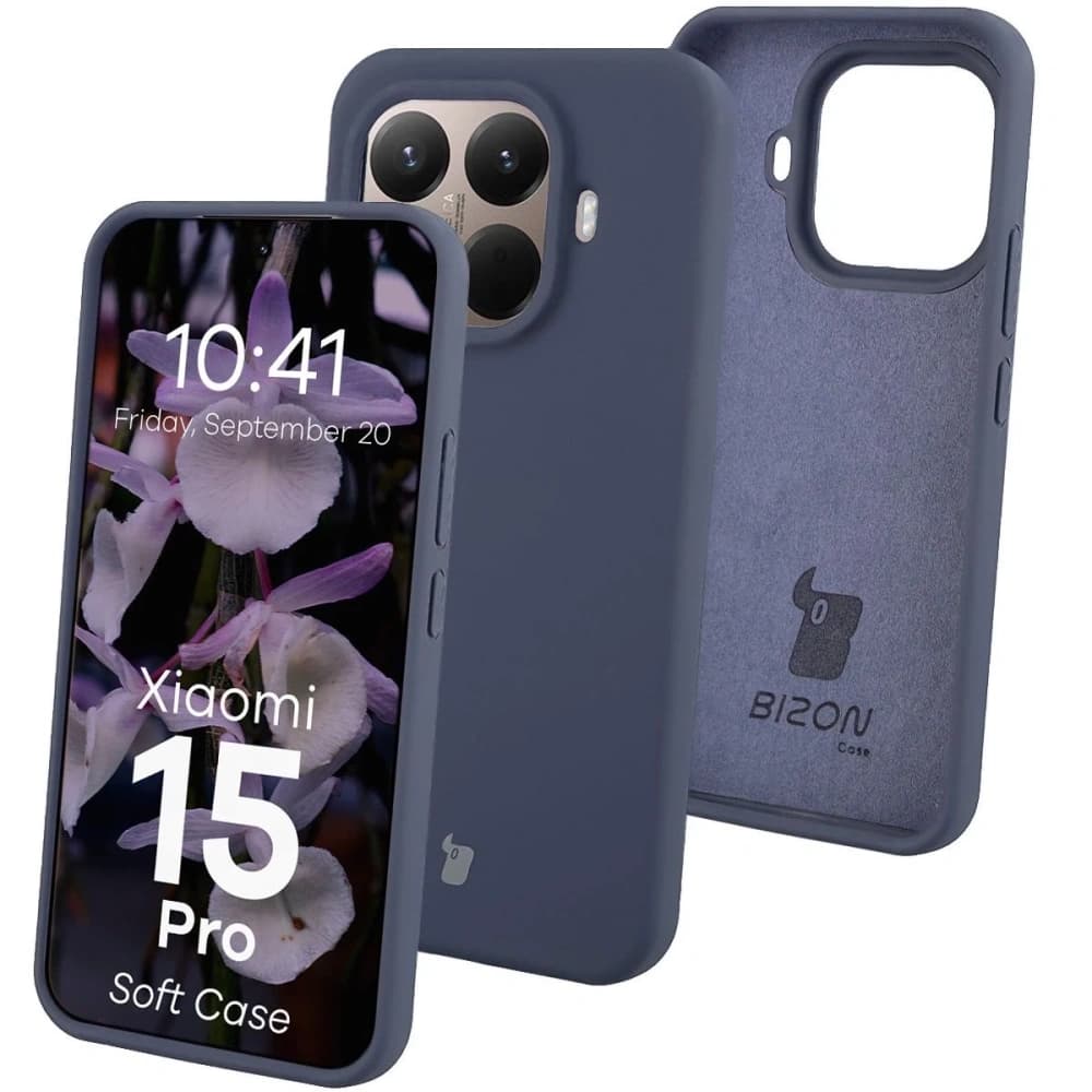 Silikonové etui Bizon Soft Case pro Xiaomi 15T Pro tmavě modré