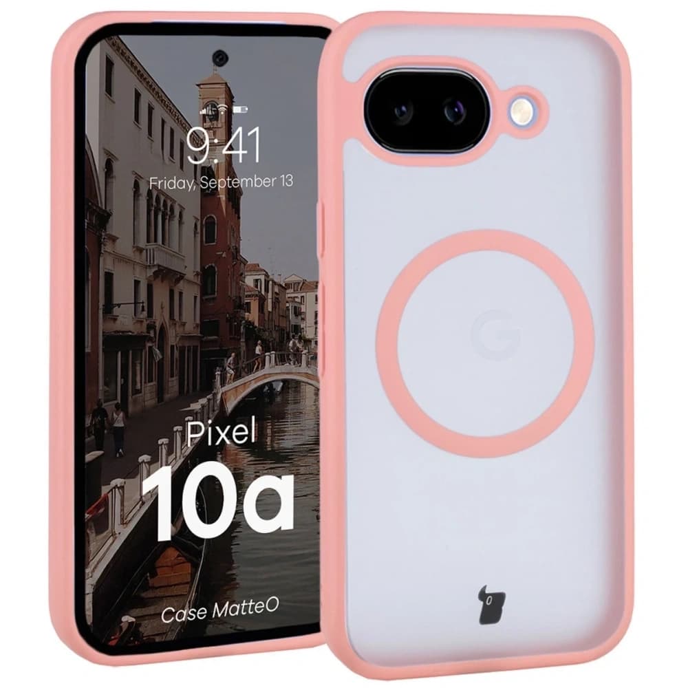Bizon Case MatteO Magnetic Google Pixel 10a smoky light pink
