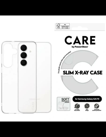 Etui CARE by PanzerGlass Fashion X-Ray do Samsung Galaxy S25 FE przezroczysty
