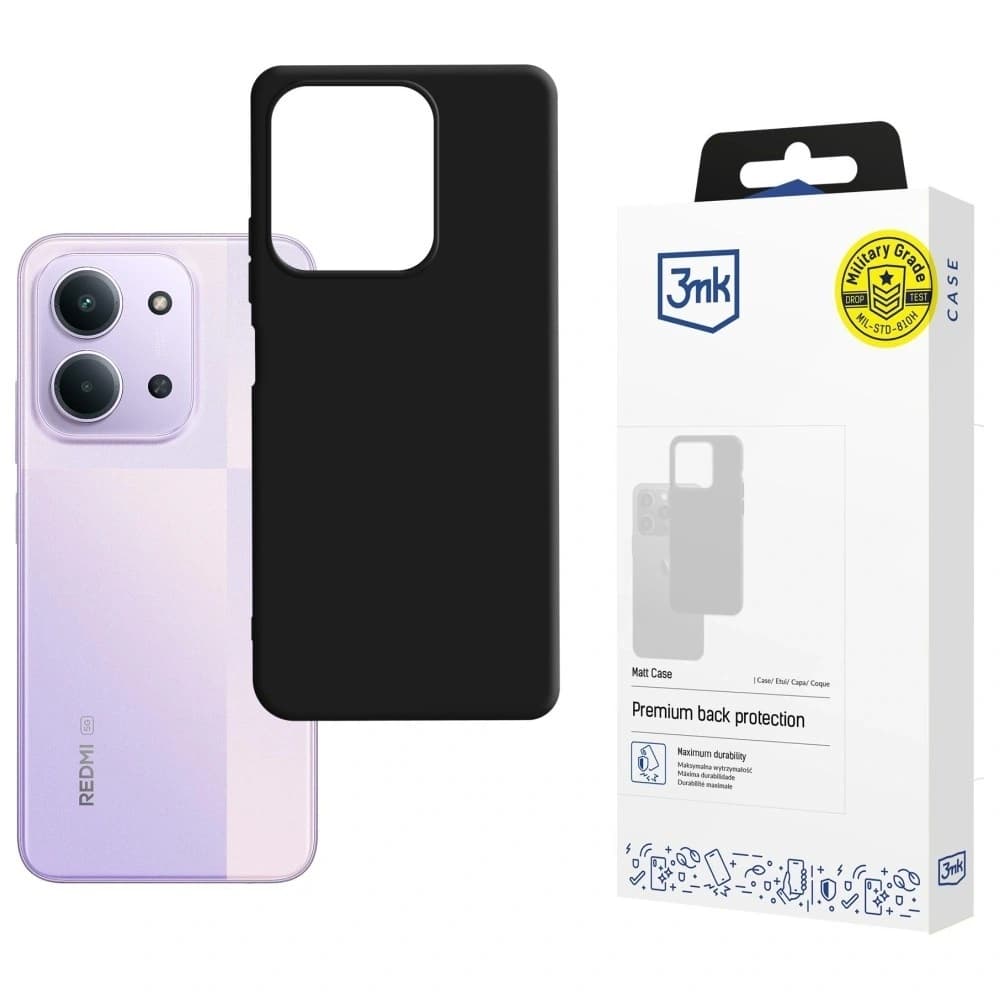 Etui 3MK Matt Case do Redmi 15C 4G/5G czarny