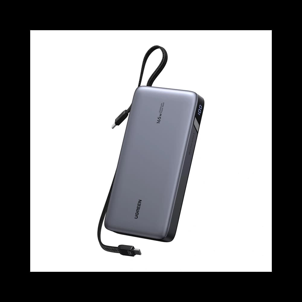 Ugreen PB552 Powerbank 25000mAh 165W USB-A, USB-C + beépített kábel (szürke)
- 1