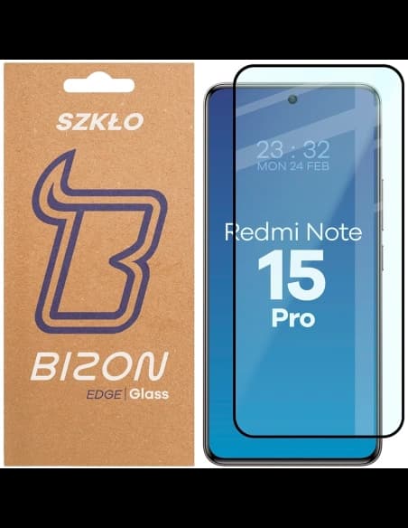 Bizon Glass Edge 2 Xiaomi Redmi Note 15 Pro 4G black frame