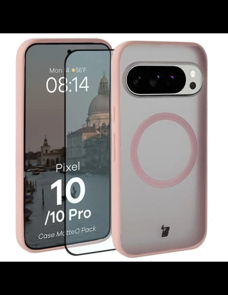 Bizon MatteO Magnetic Pack Google Pixel 10 / 10 Pro smoky light pink