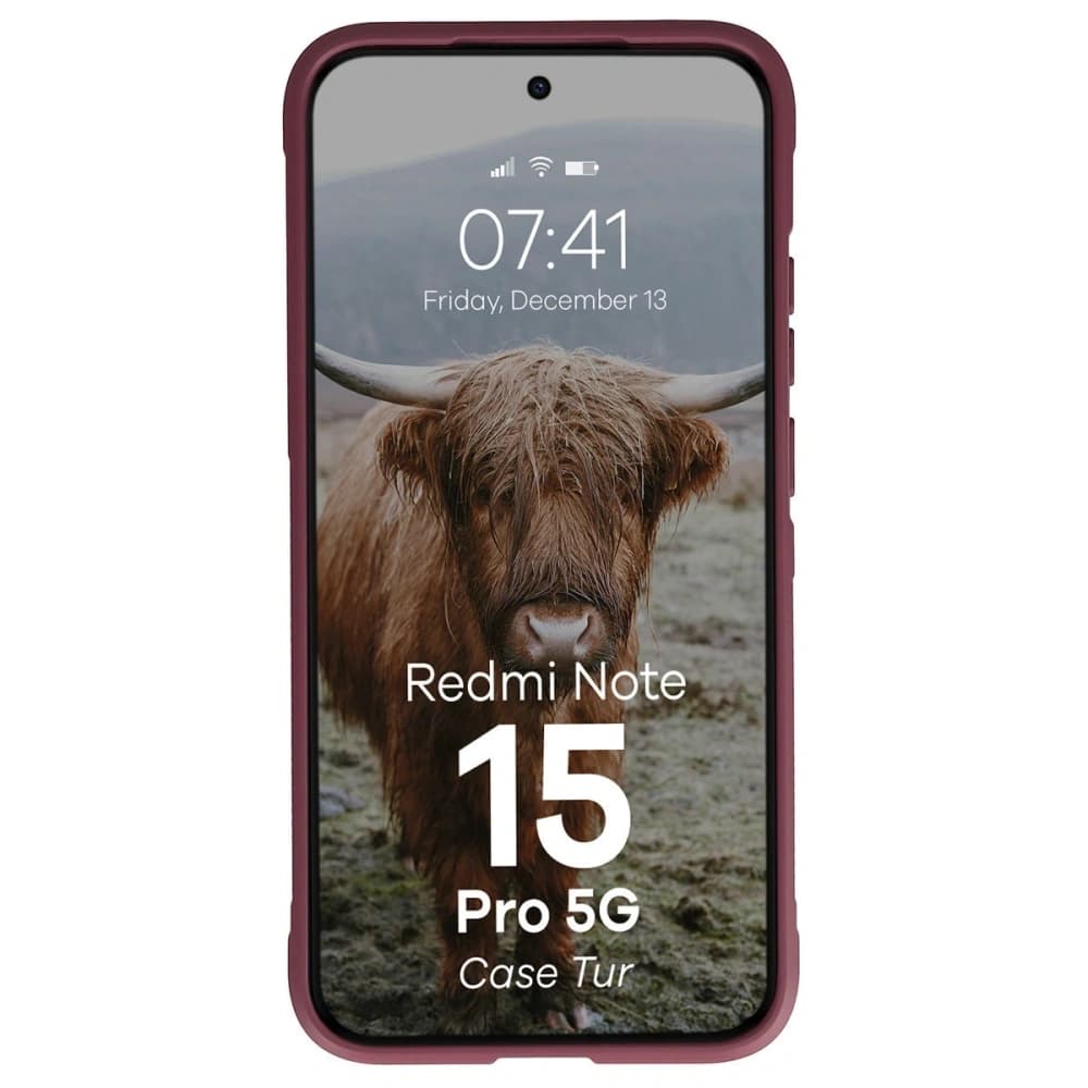 Bizon Case Tur Xiaomi Redmi Note 15 Pro 5G burgundy - 5