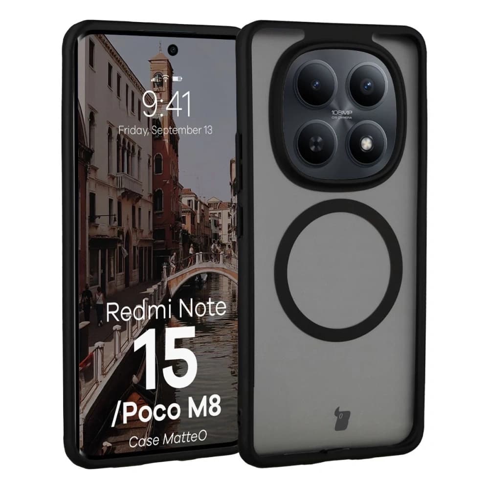 Bizon Case MatteO Magnetic Xiaomi Redmi Note 15 / POCO M8 5G rauchig schwarz